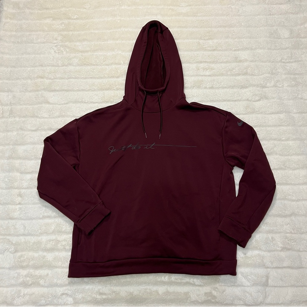 Nike Just Do It Dark Maroon Hoodie (Medium)